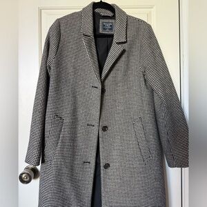 Abercrombie & Fitch Black and Gray Pea Coat